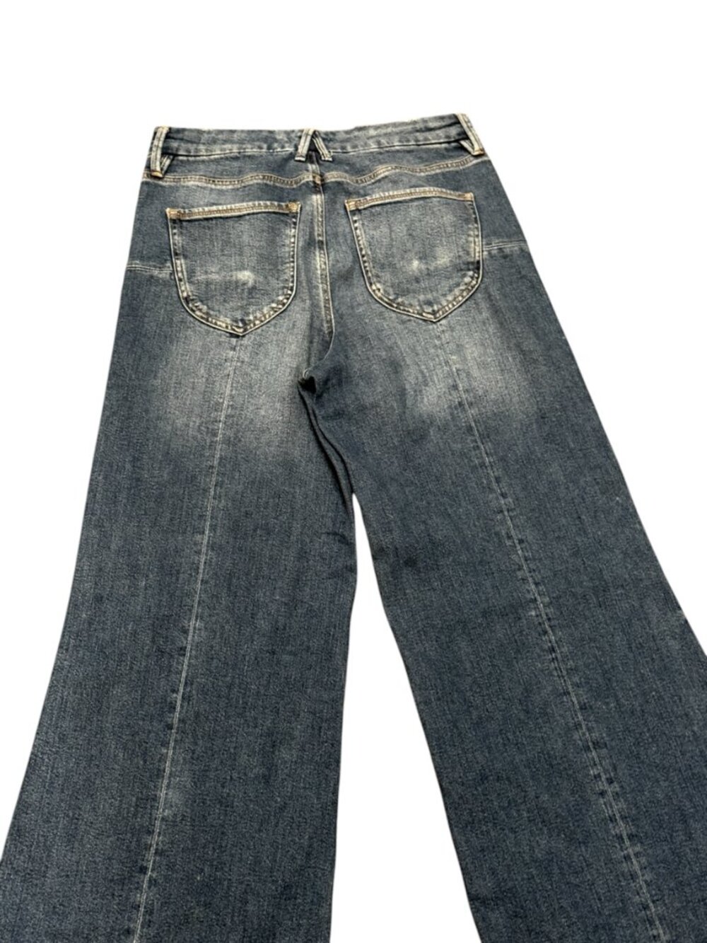 Good American Good Waist Palazzo Seamed Jeans Women’s Size 8 - Picture 5 of 5